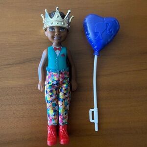 Barbie Chelsea Surprise Party Color Reveal Boy Doll with CROWN SHOES BALLOON